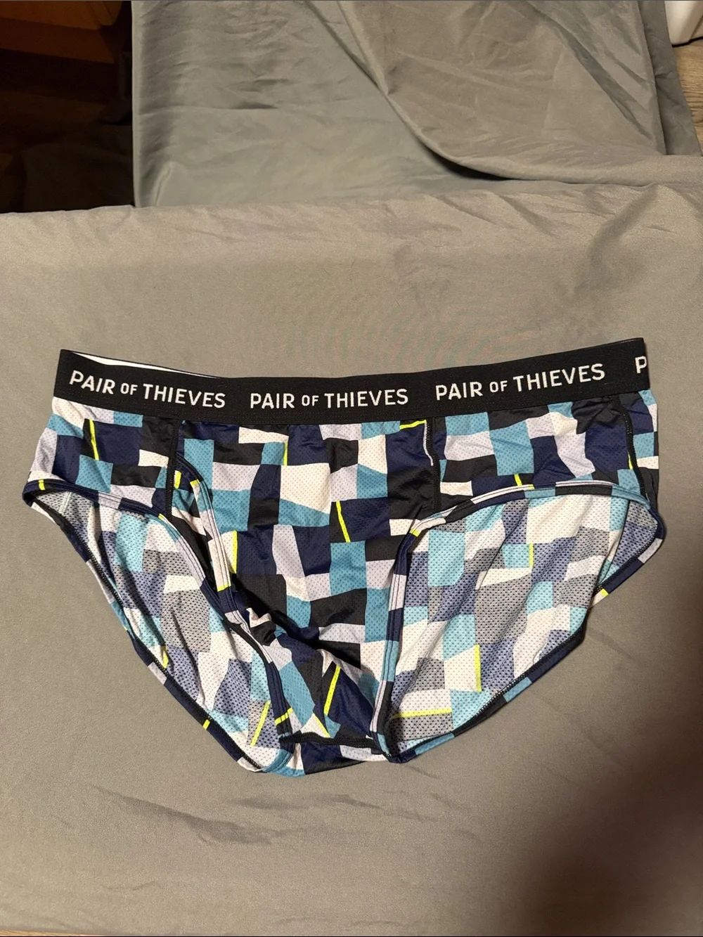 Pair of Thieves Men’s Geometric Briefs — Blue Multi